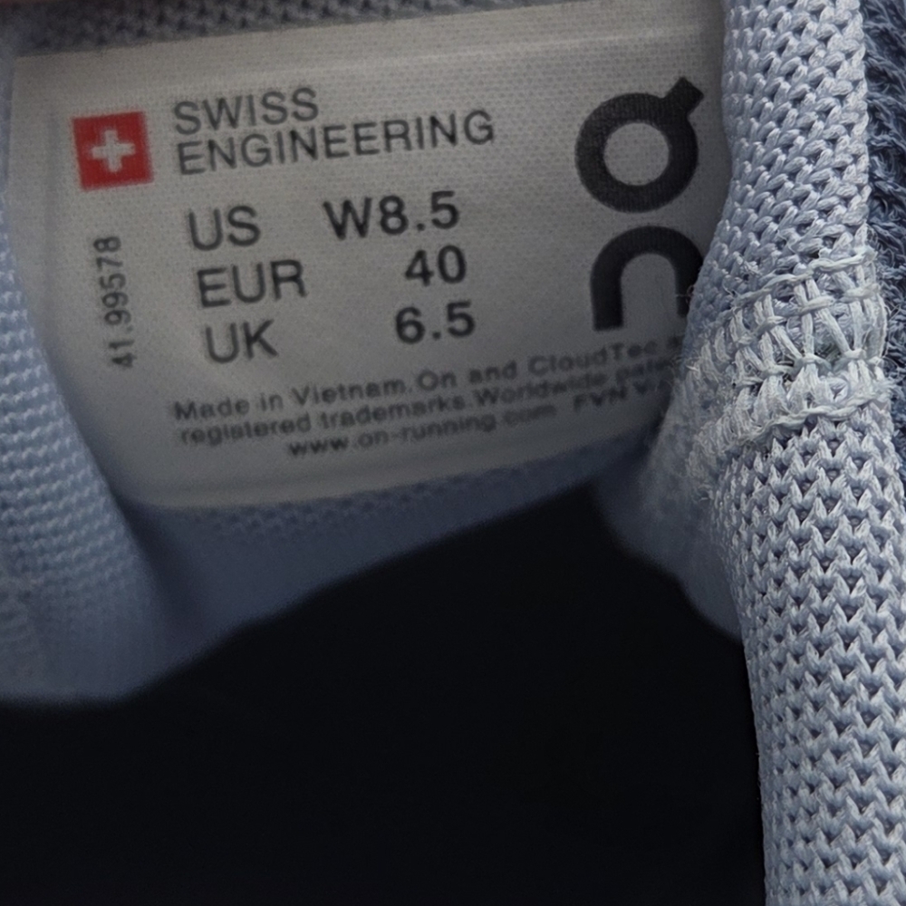 On Cloudswift running shoes Lake Sky Size 8.5 - Picture 9 of 9